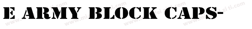 E Army Block Caps字体转换